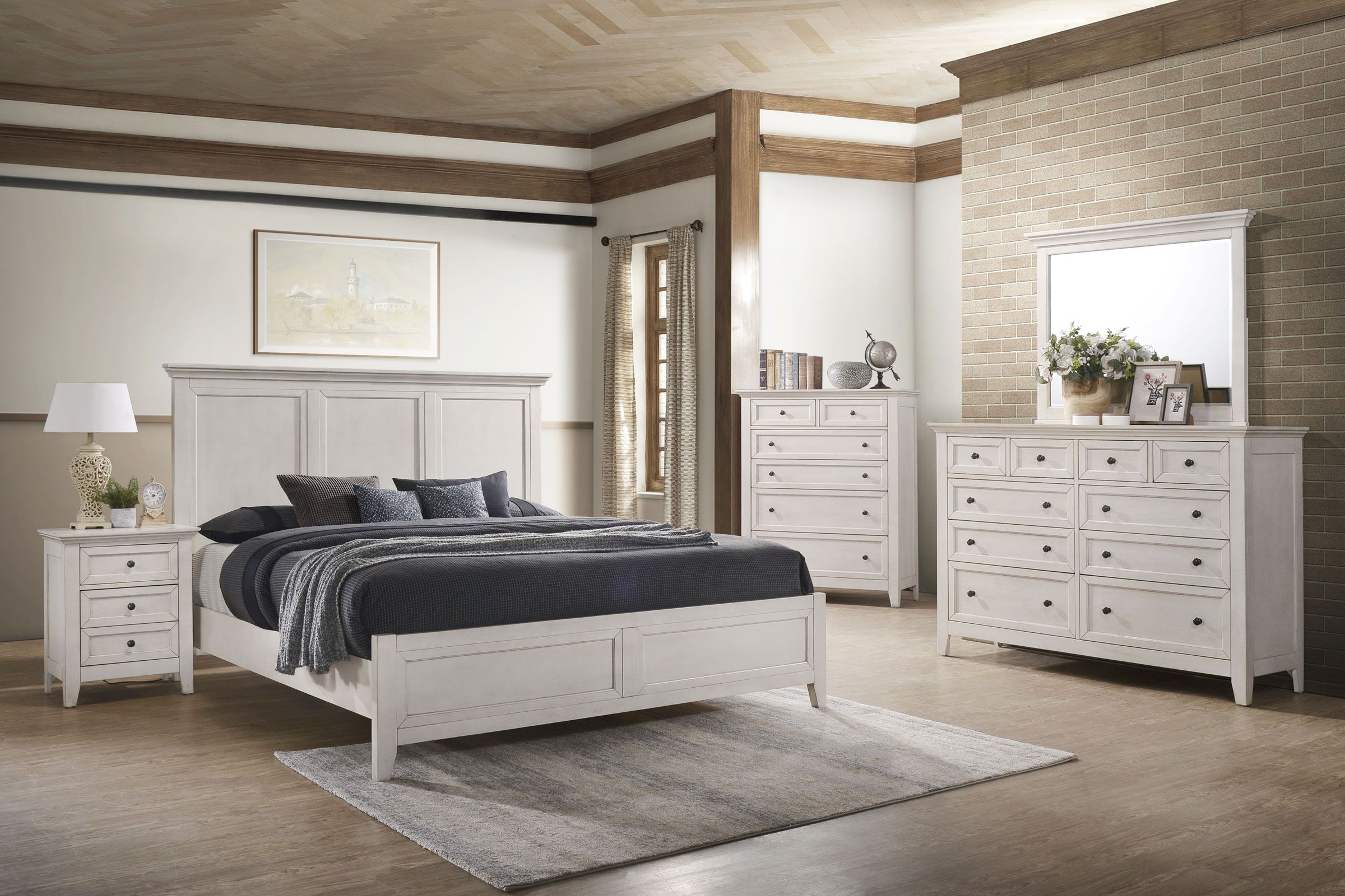 San Mateo 3-Piece White Queen Bedroom Set