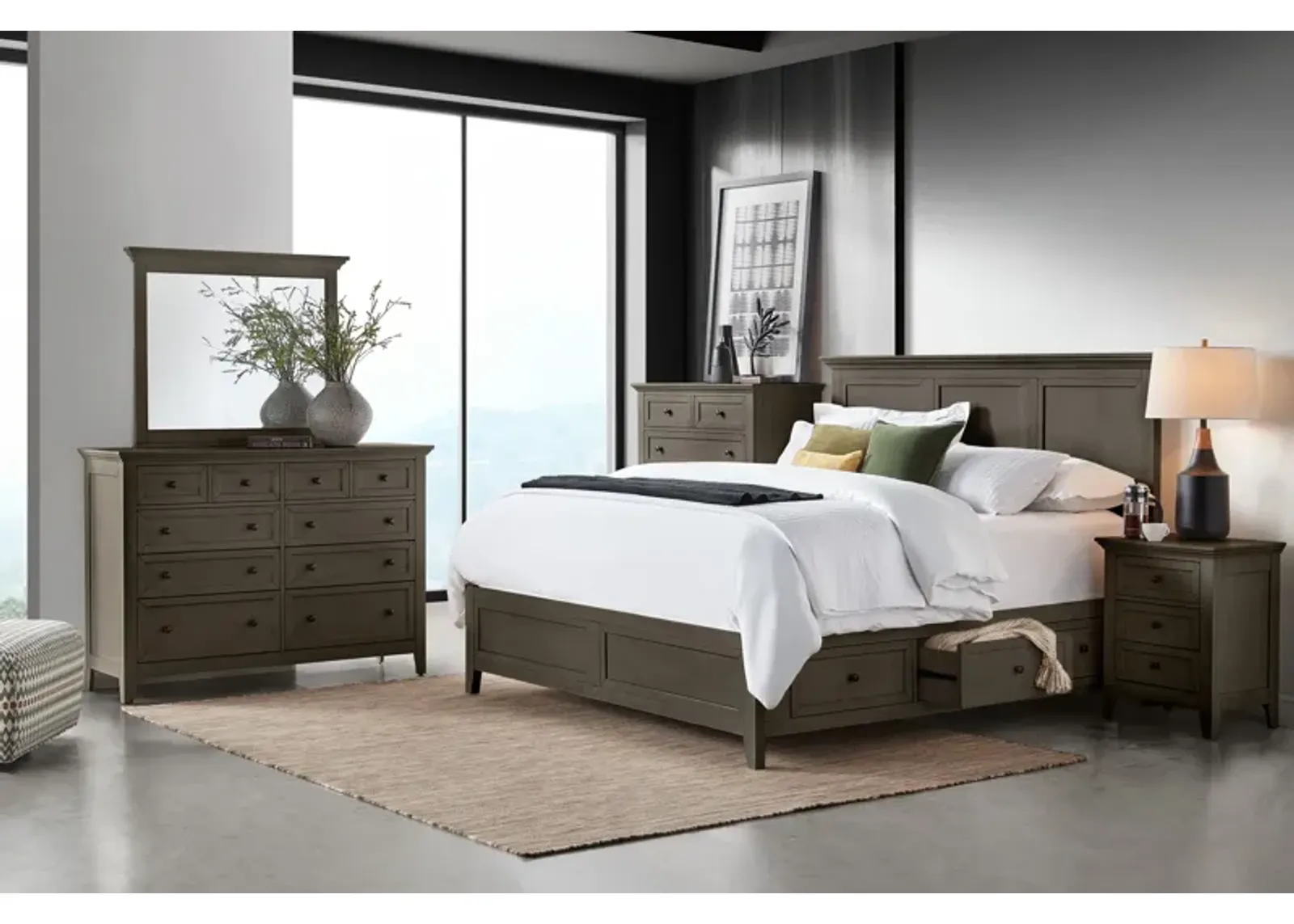 San Mateo 3-Piece Grey Queen Storage Bedroom Set