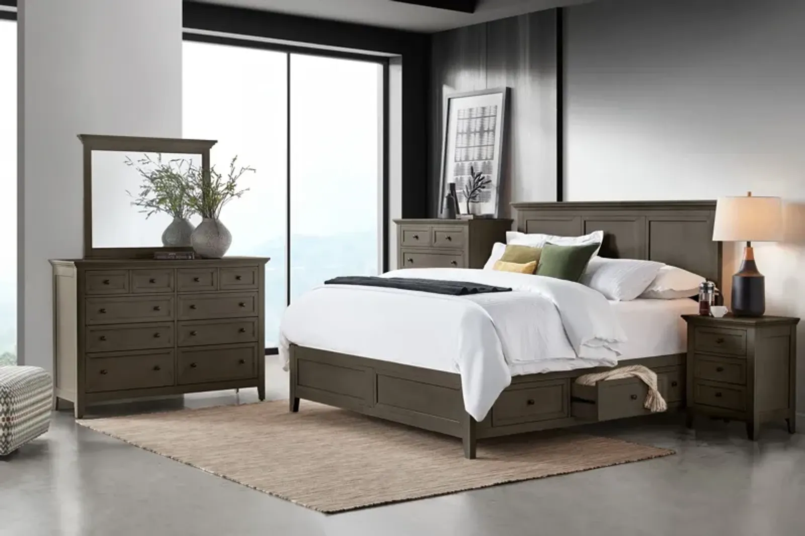 San Mateo 3-Piece Grey Queen Storage Bedroom Set