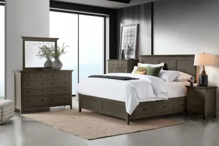 San Mateo 3-Piece Grey King Storage Bedroom Set