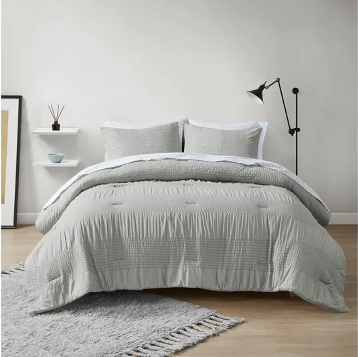 Nimbus Grey Full Bedding and Sheet Set