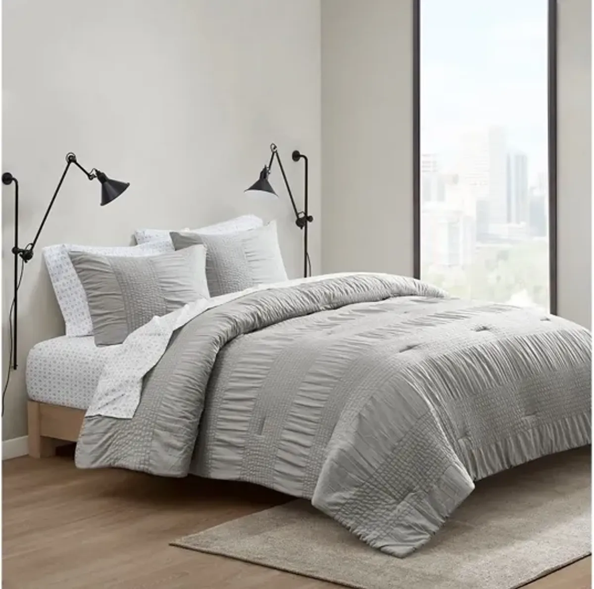 Nimbus Grey Full Bedding and Sheet Set