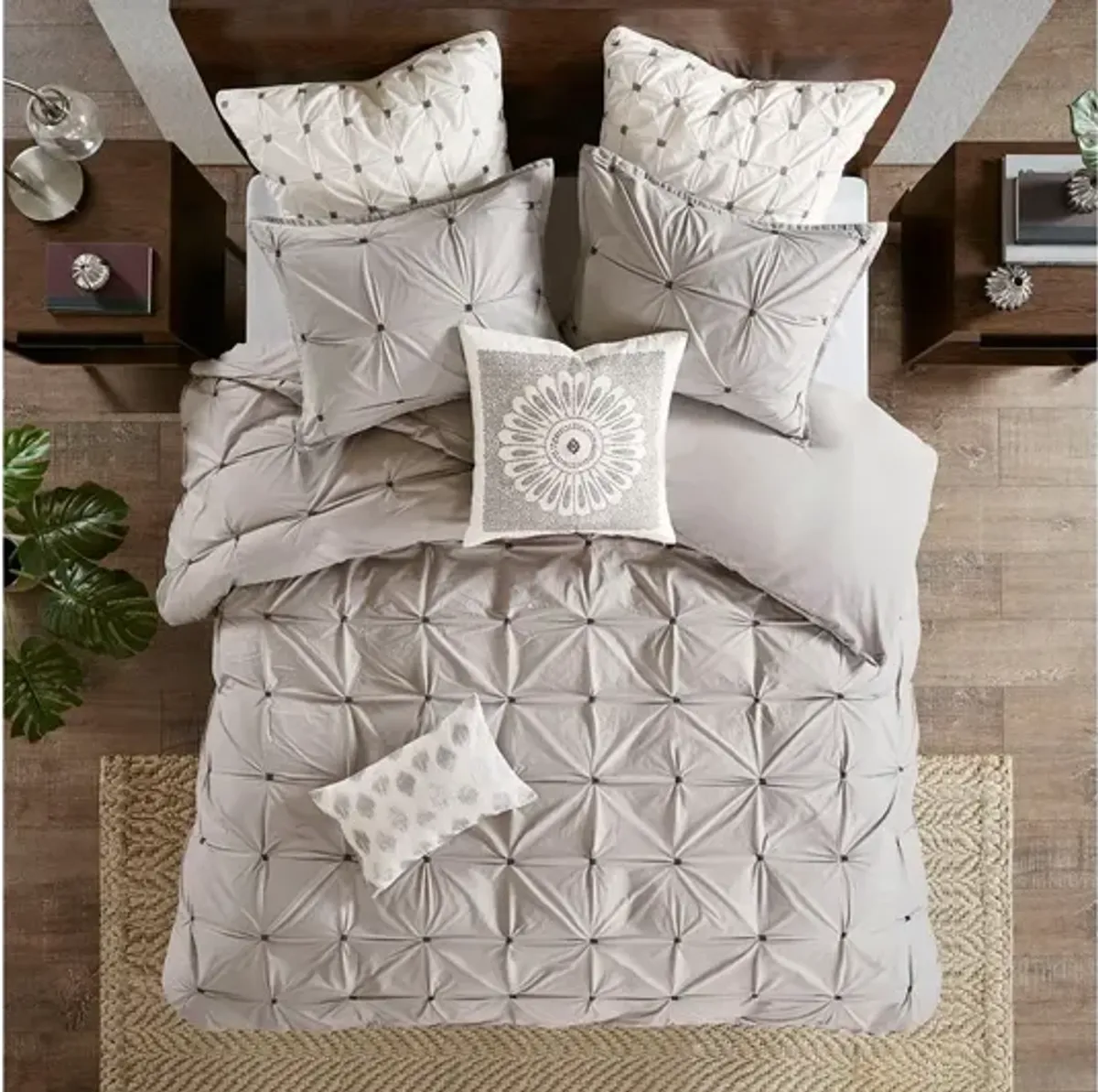 Sofia Cotton Embroidered Decorative Square Pillow