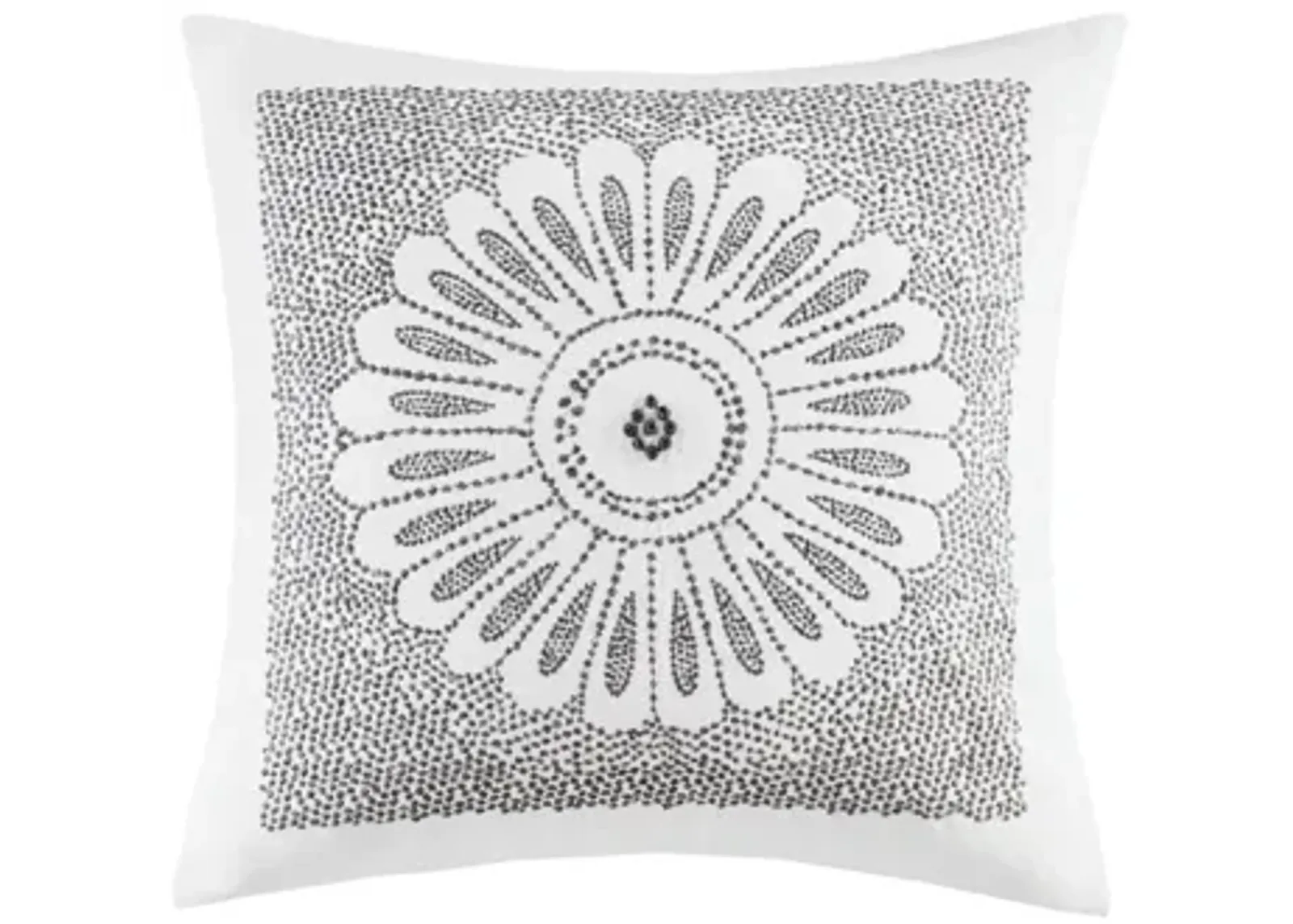 Sofia Cotton Embroidered Decorative Square Pillow