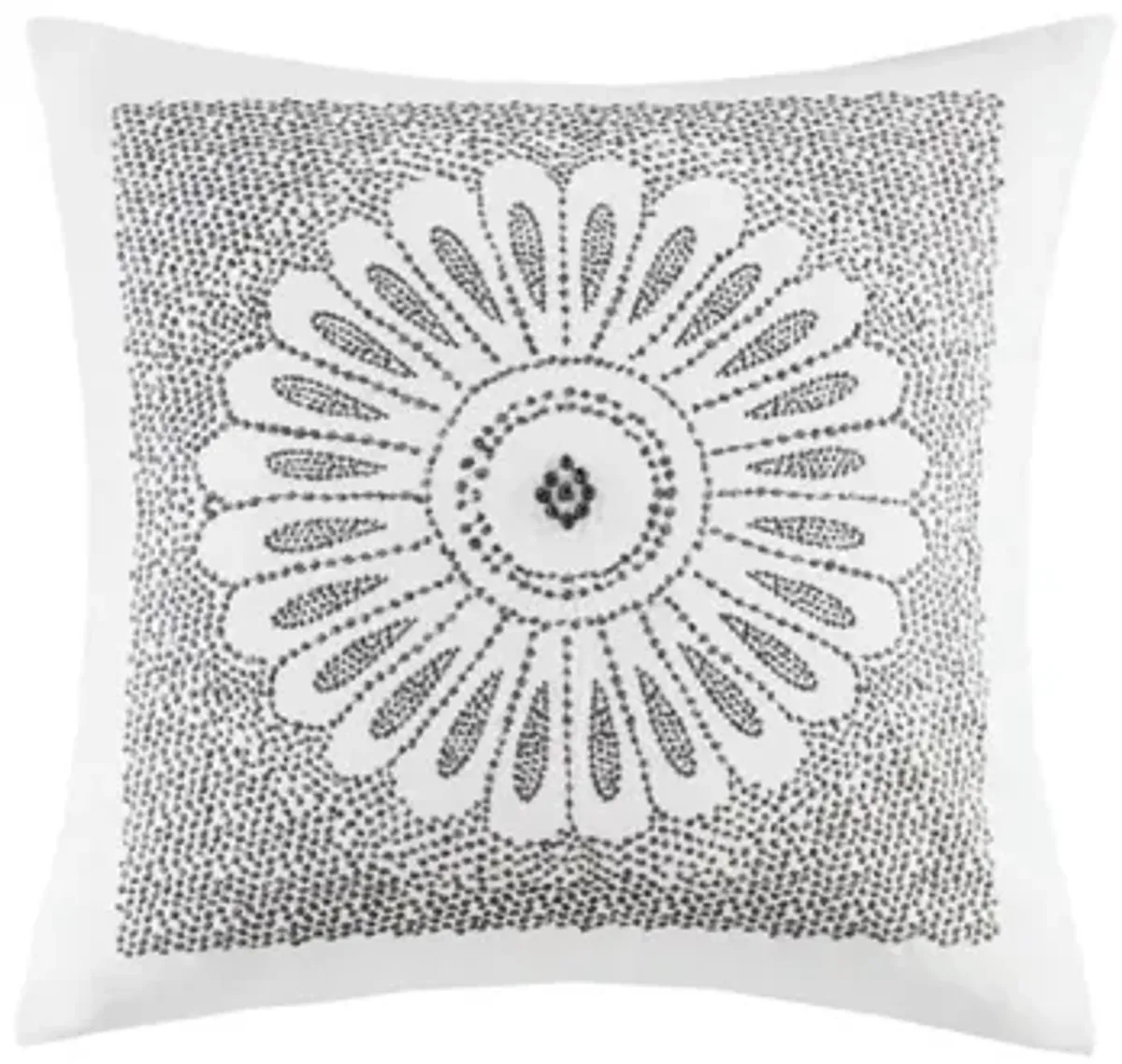 Sofia Cotton Embroidered Decorative Square Pillow