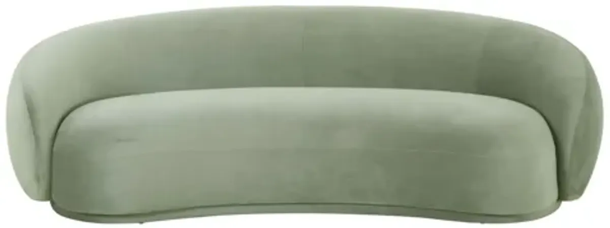 Kendall Moss Green Velvet Sofa