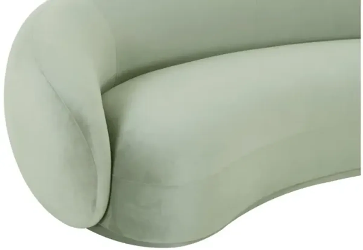 Kendall Moss Green Velvet Sofa