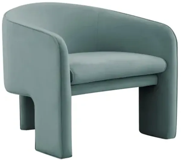 Marla Sea Blue Velvet Accent Chair