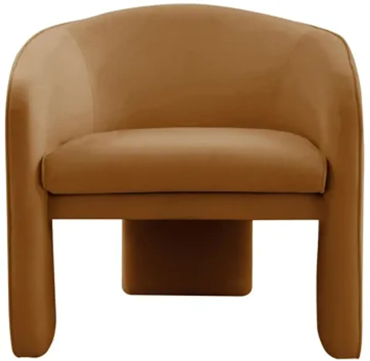 Marla Cognac Velvet Accent Chair