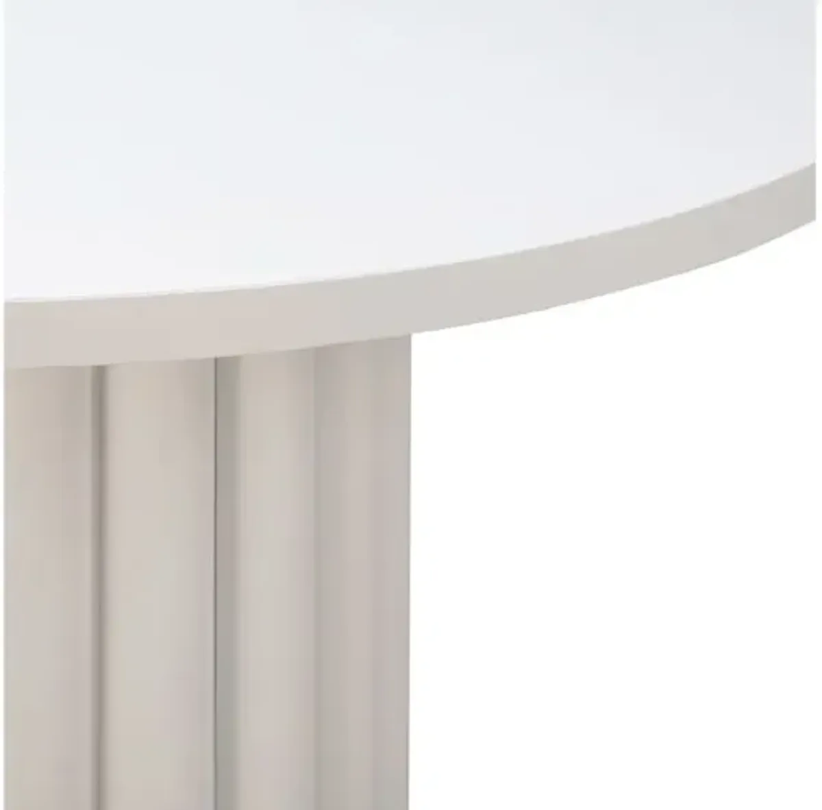 Kali 55" White Round Dining Table