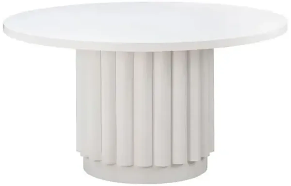 Kali 55" White Round Dining Table