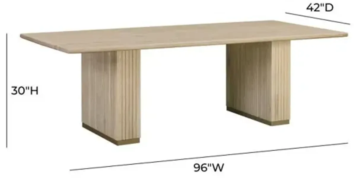 Chelsea Ash Wood Rectangular Dining Table