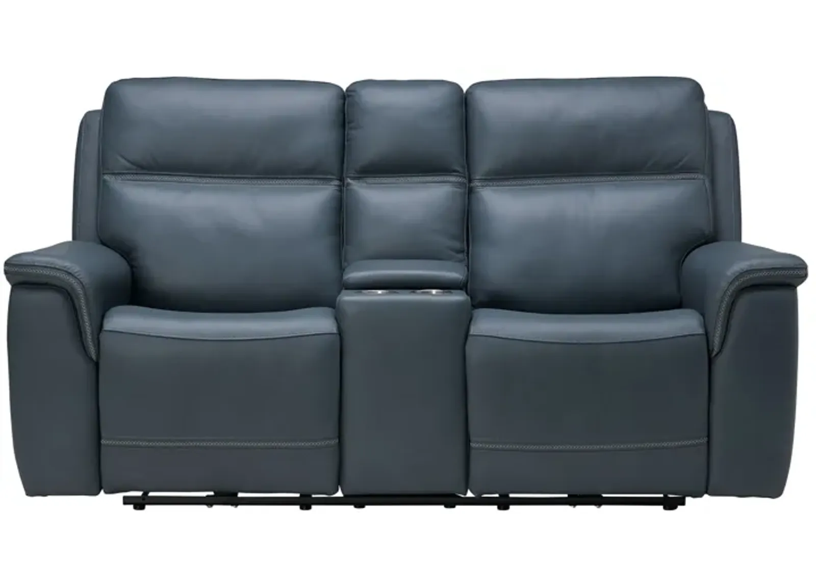 Stephen Triple Power Reclining Console Leather Loveseat