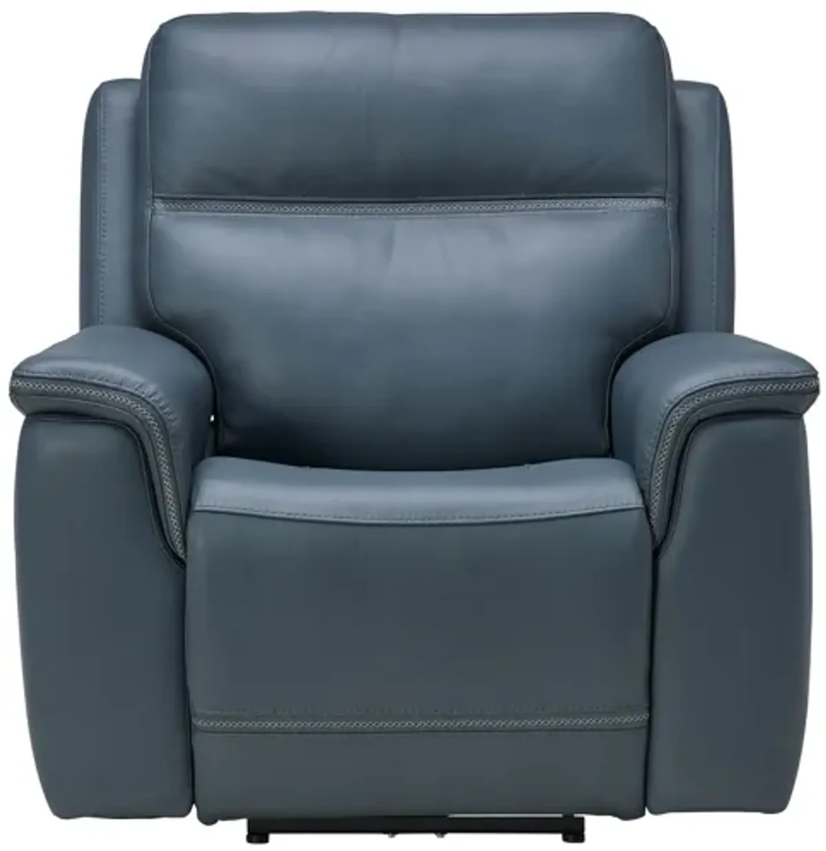 Stephen Blue Leather Triple Power Recliner