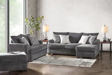 Fisher Grey Sofa Chaise