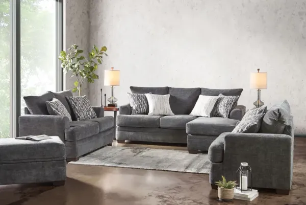 Fisher Grey Sofa Chaise