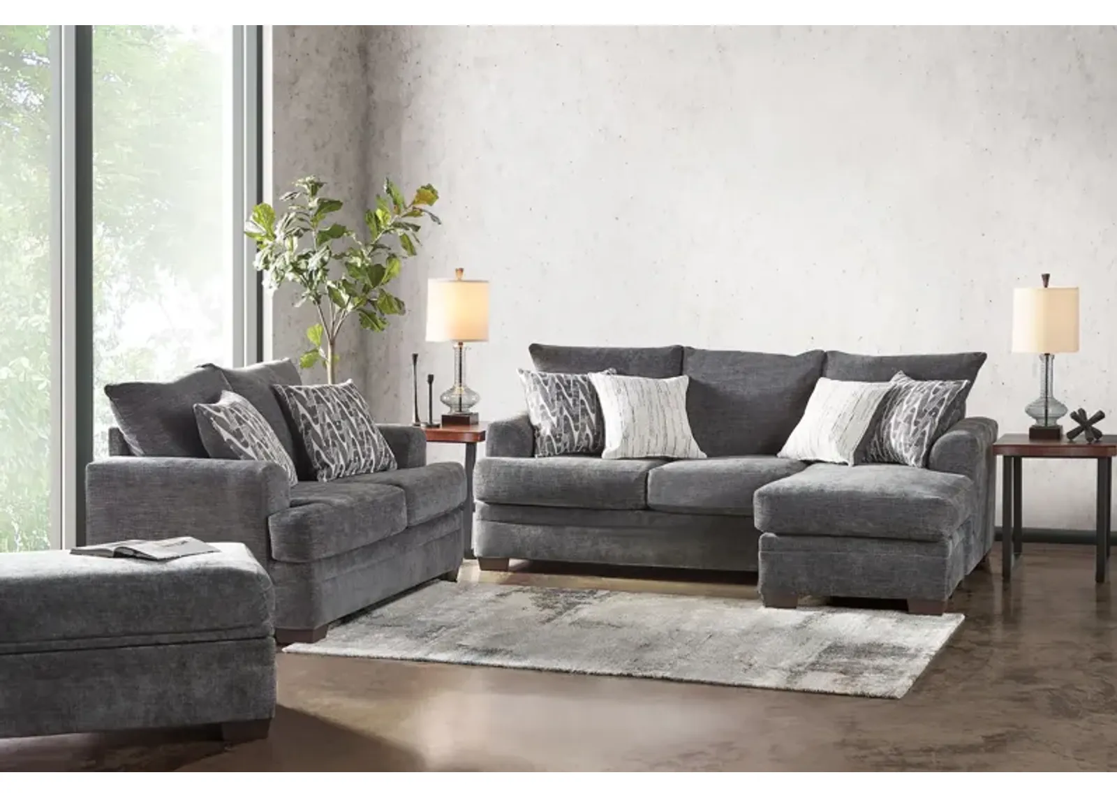 Fisher Grey Loveseat