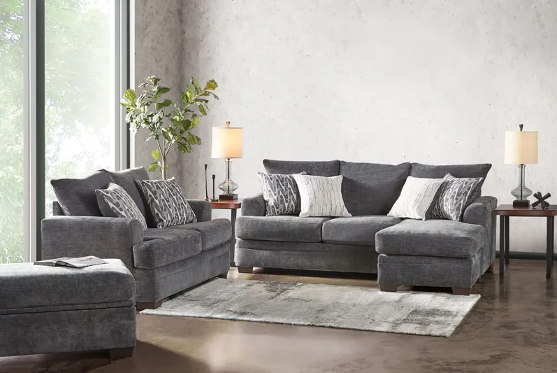 Fisher Grey Loveseat