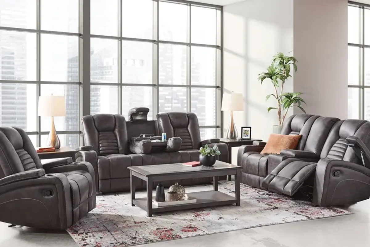 Vance Reclining Sofa with Drop Down Table