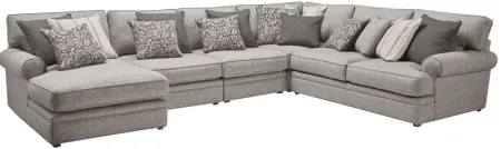 Lincoln Stone 5-Piece Sectional with Left Arm Facing Chaise