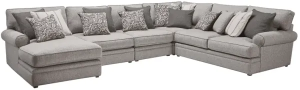 Lincoln Stone 5-Piece Sectional with Left Arm Facing Chaise