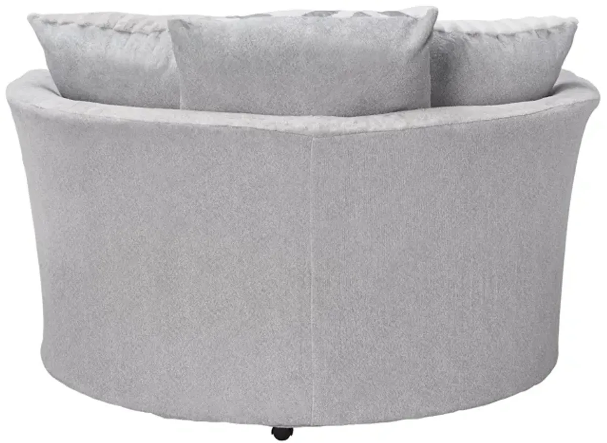 Chloe Silver Swivel Pod Chair