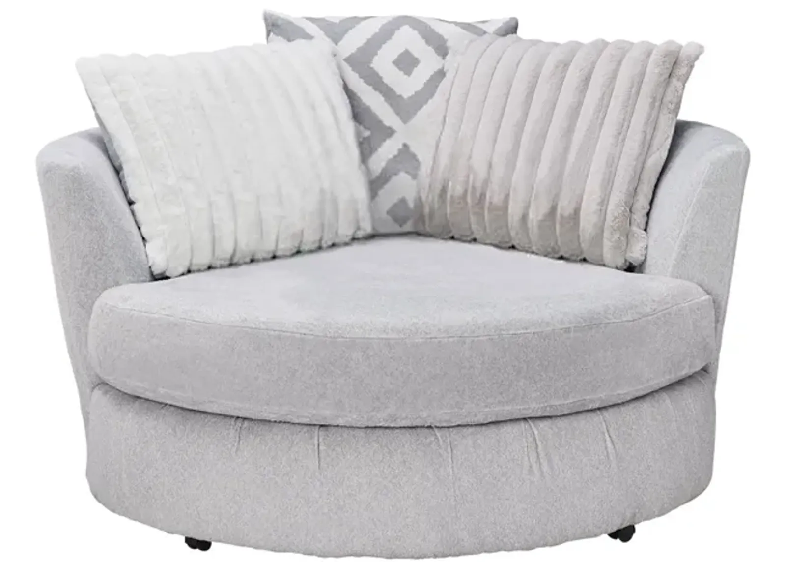 Chloe Silver Swivel Pod Chair