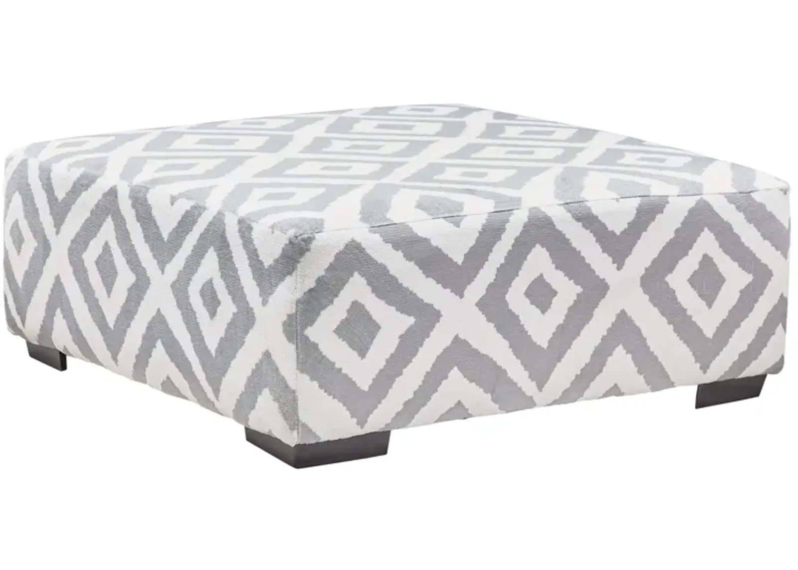 Chloe Silver Cocktail Ottoman