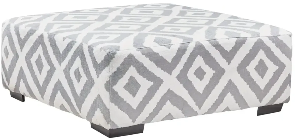 Chloe Silver Cocktail Ottoman