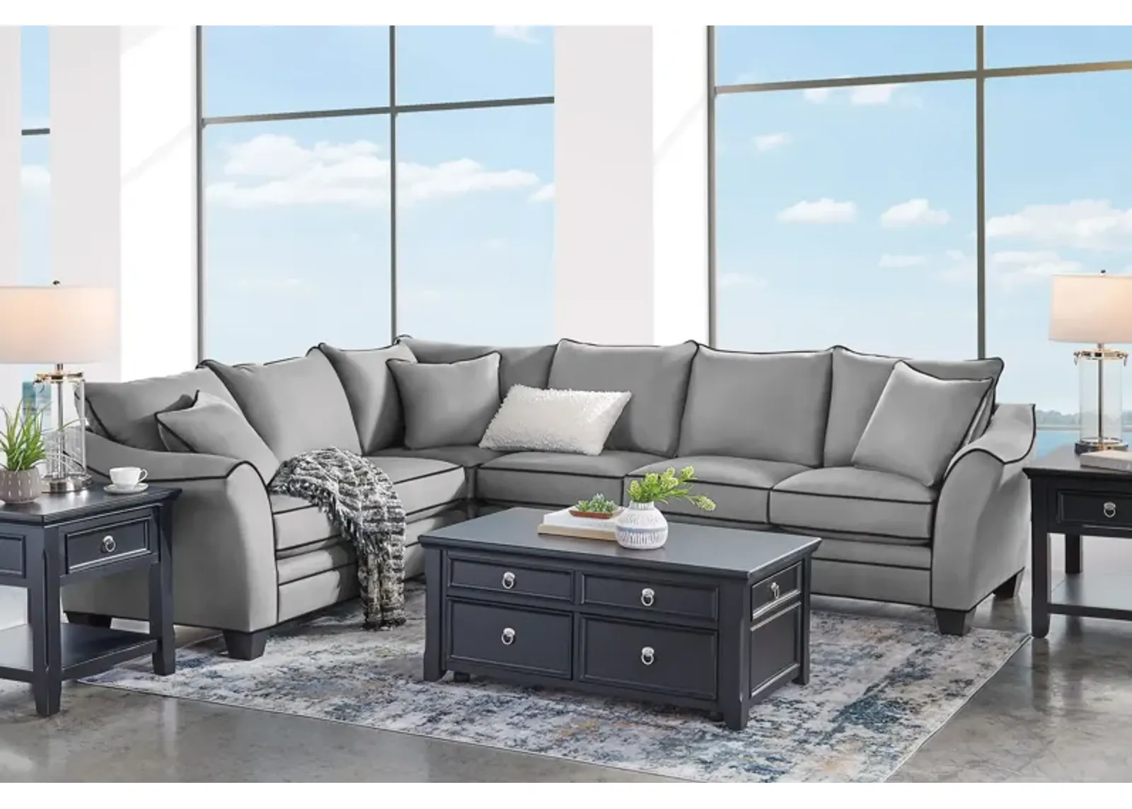 Dylan Grey 4-Piece Sectional