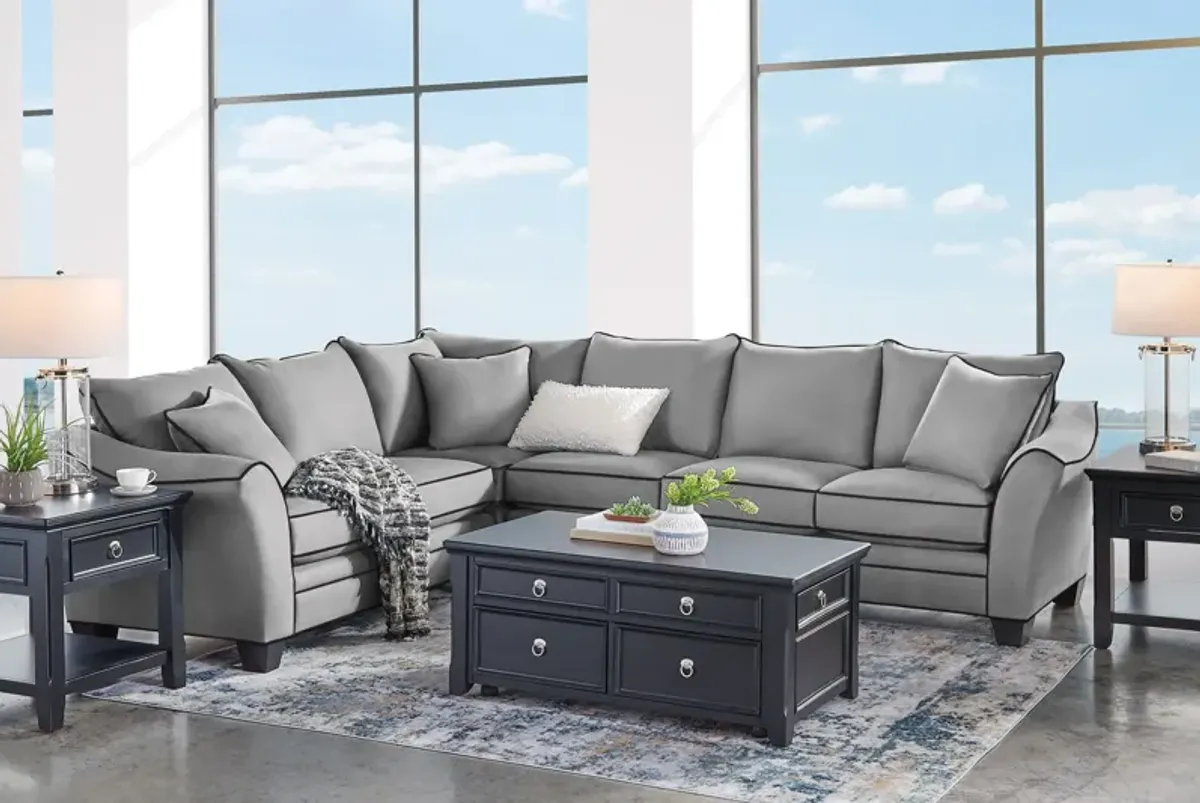 Dylan Grey 4-Piece Sectional