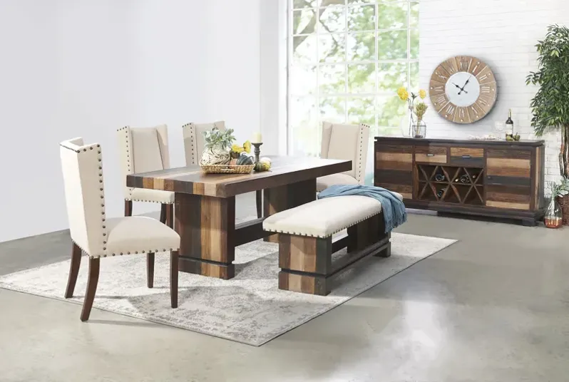 Victoria Dining Table + 4 Side Chairs