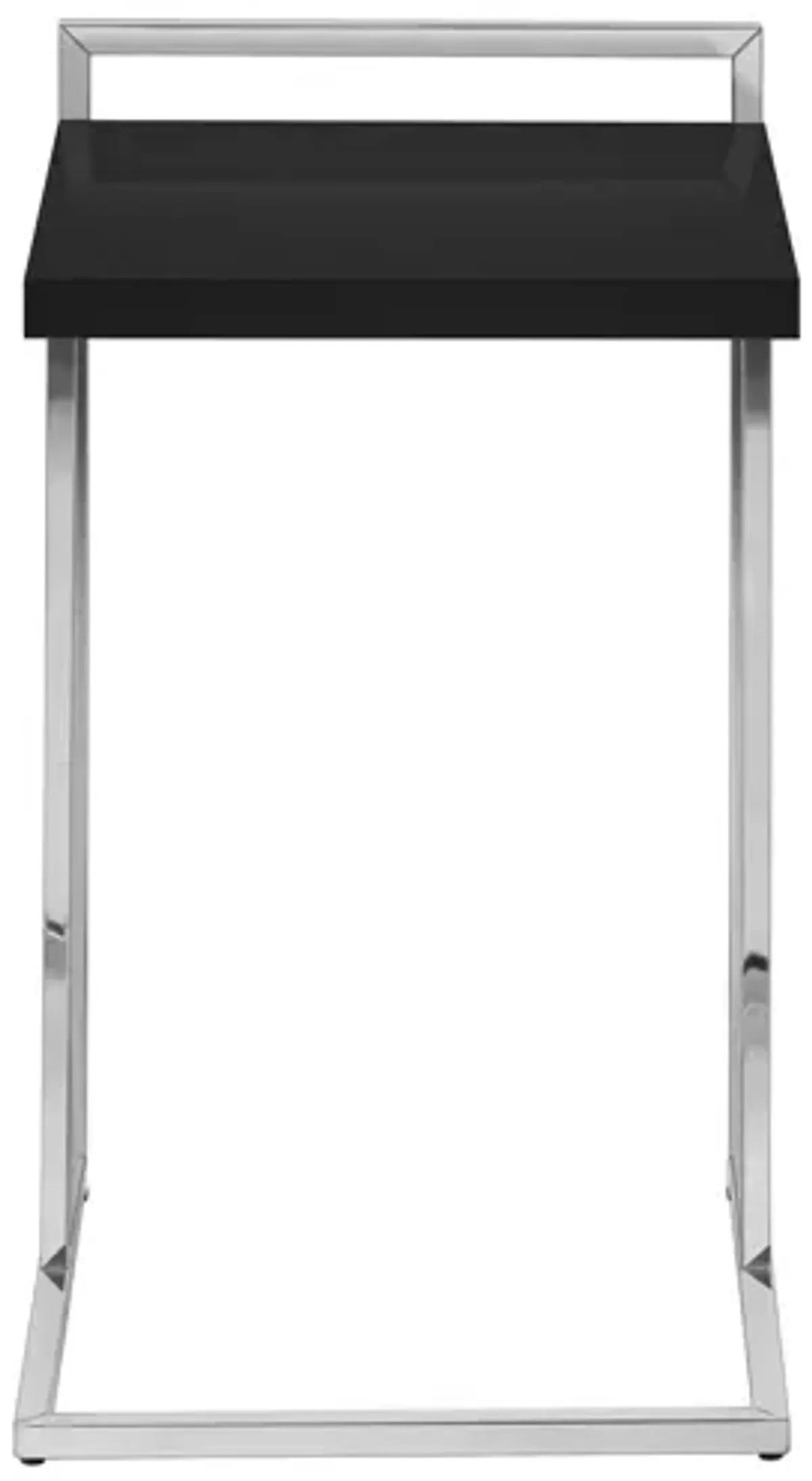 Black Chrome Metal Accent Table