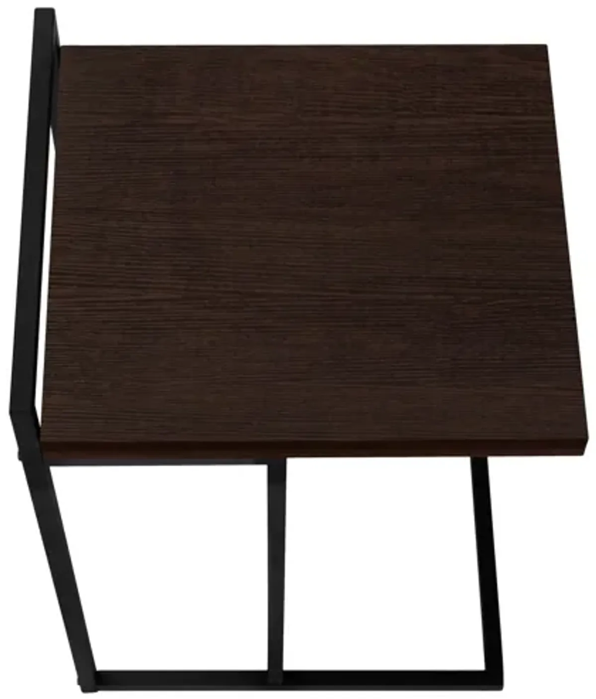 Espresso Black Metal Accent Table