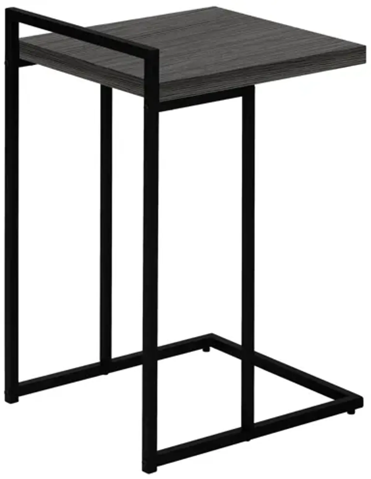 Grey Black Metal Accent Table