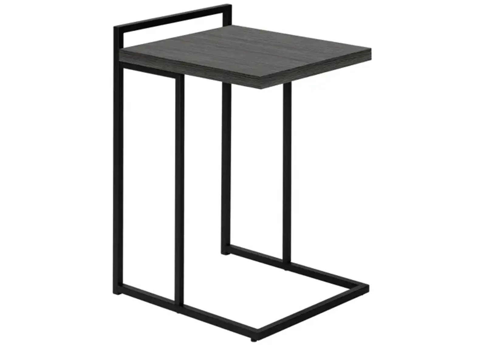 Grey Black Metal Accent Table