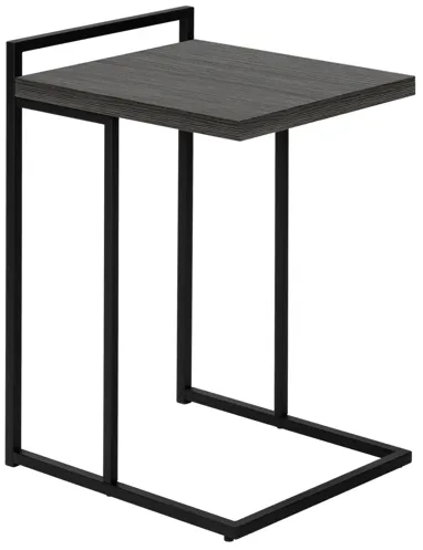 Grey Black Metal Accent Table