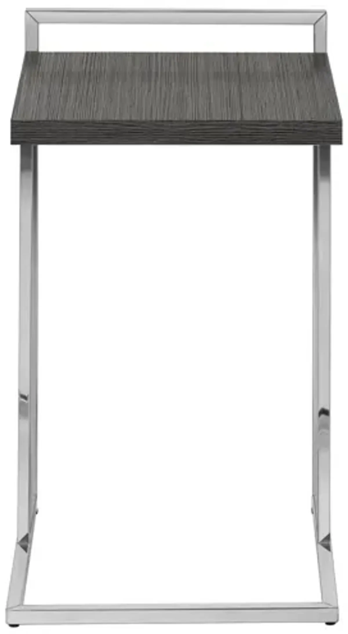 Grey Chrome Metal Accent Table