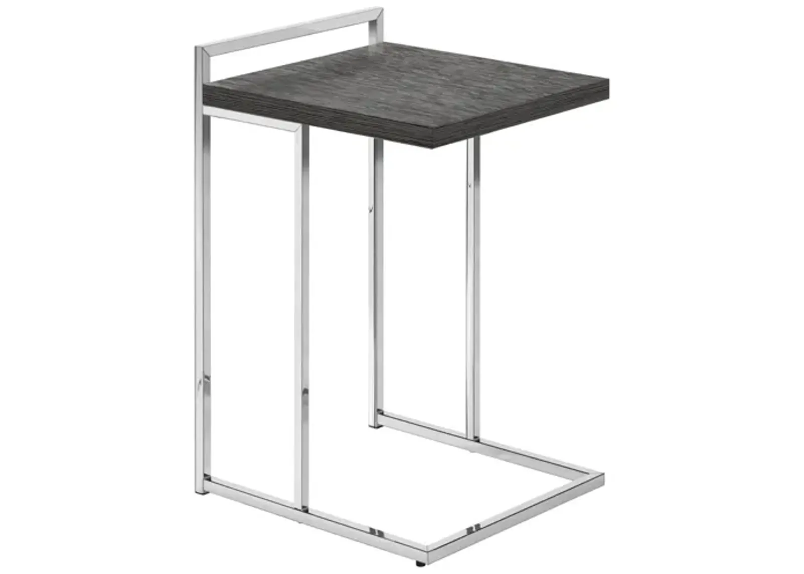 Grey Chrome Metal Accent Table