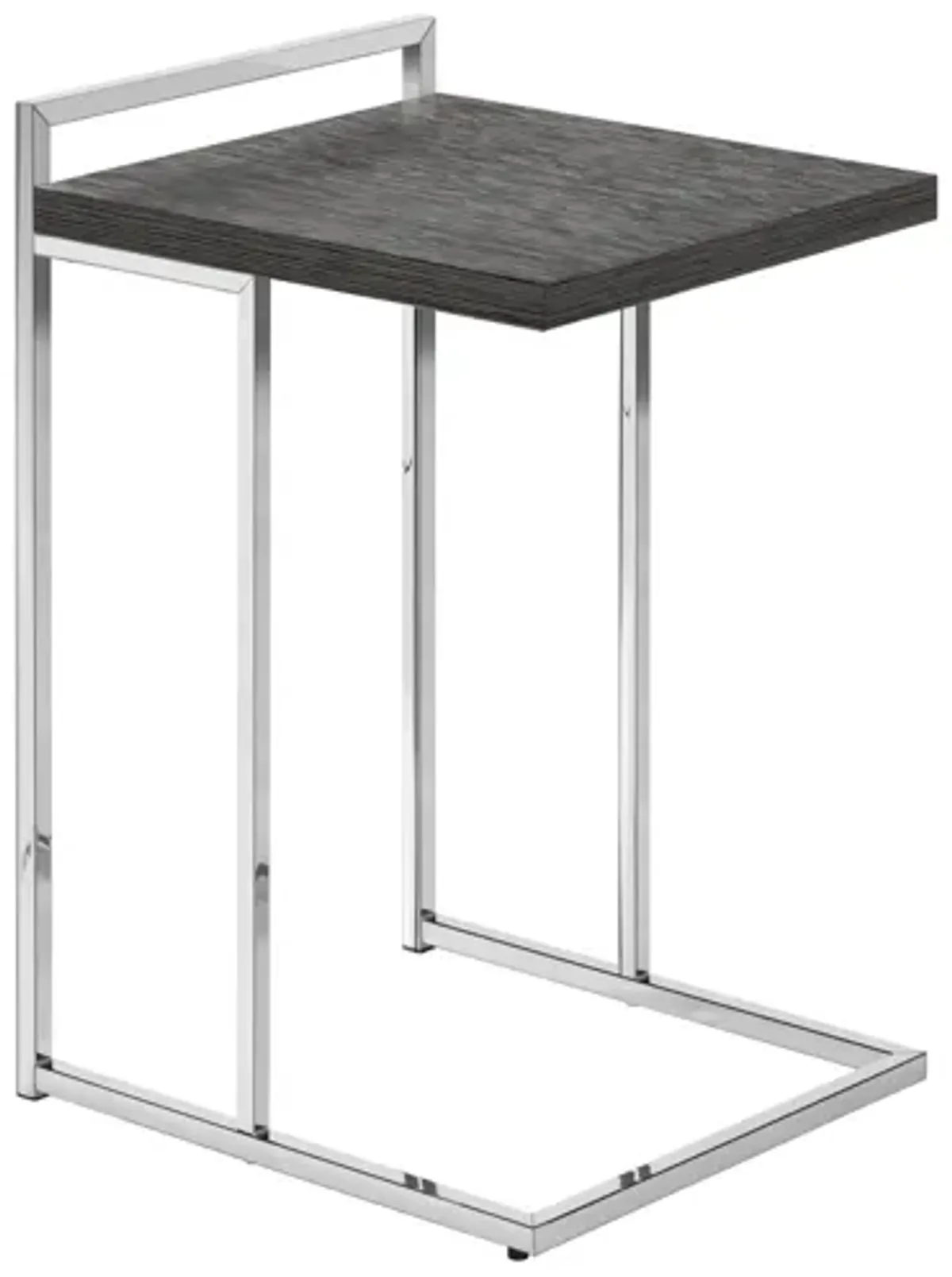 Grey Chrome Metal Accent Table