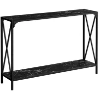 Black Marble Hall Console Table