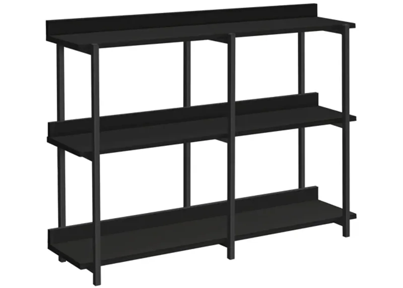 Black Metal Hall Console with Shelves