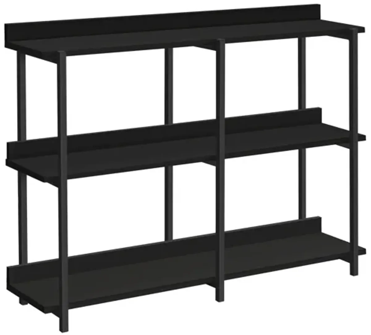 Black Metal Hall Console with Shelves