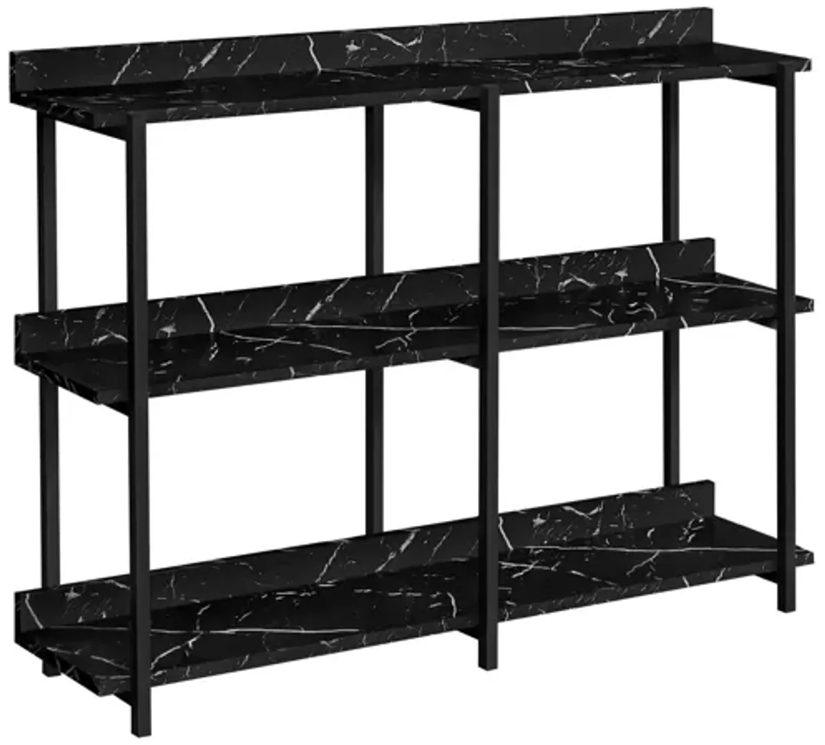 Black Marble & Metal Console Table