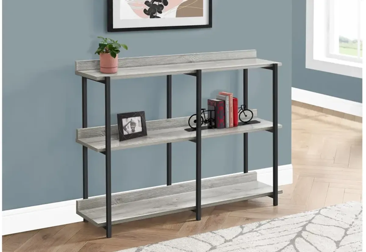 Grey & Black Metal Hall Console Table