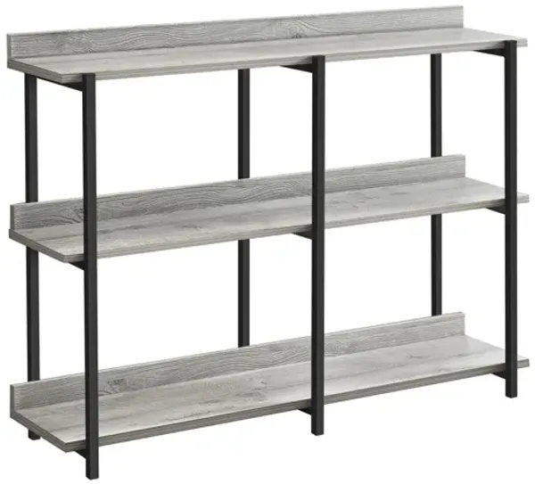 Grey & Black Metal Hall Console Table