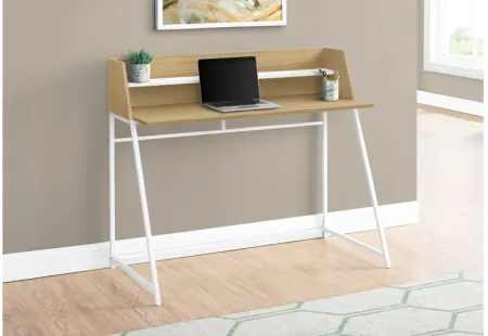Natural & White Computer Desk