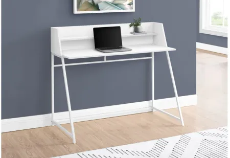 White Metal Computer Desk