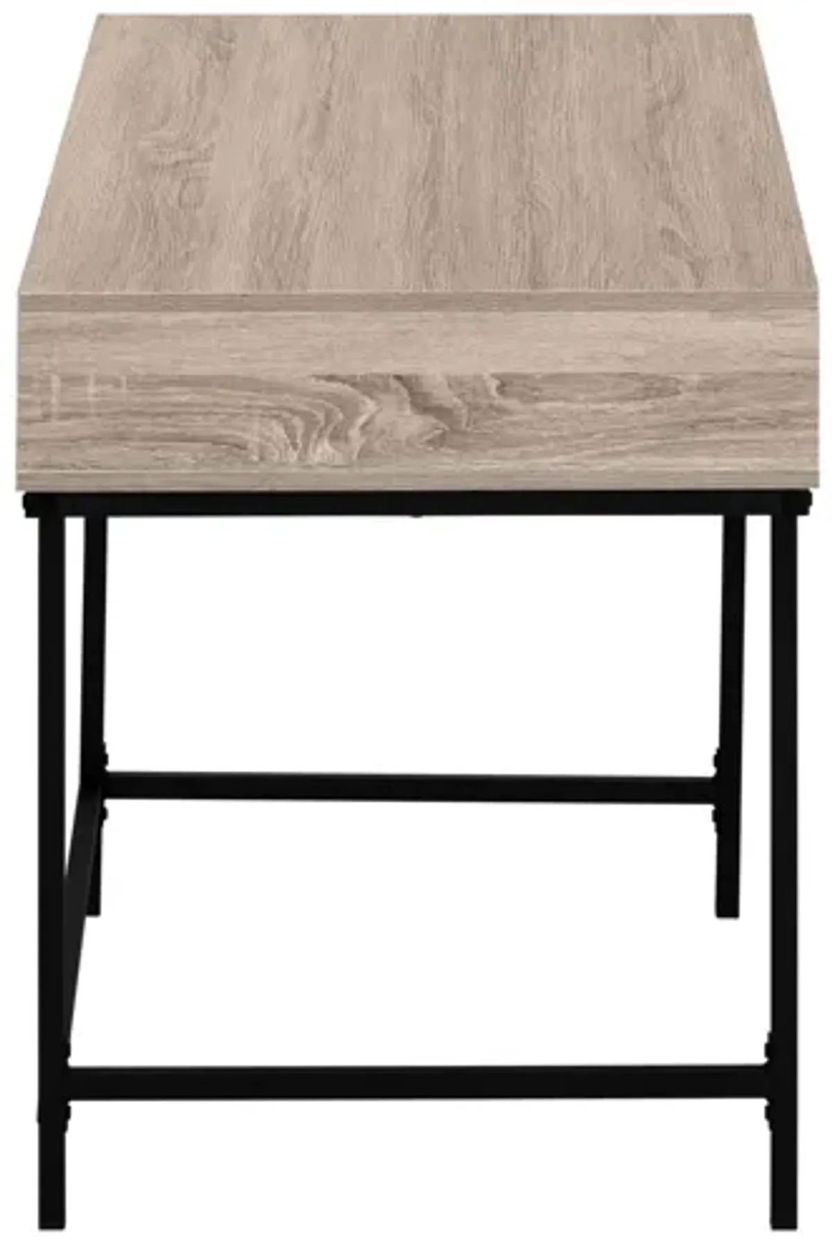 Dark Taupe Computer Desk with Drawers