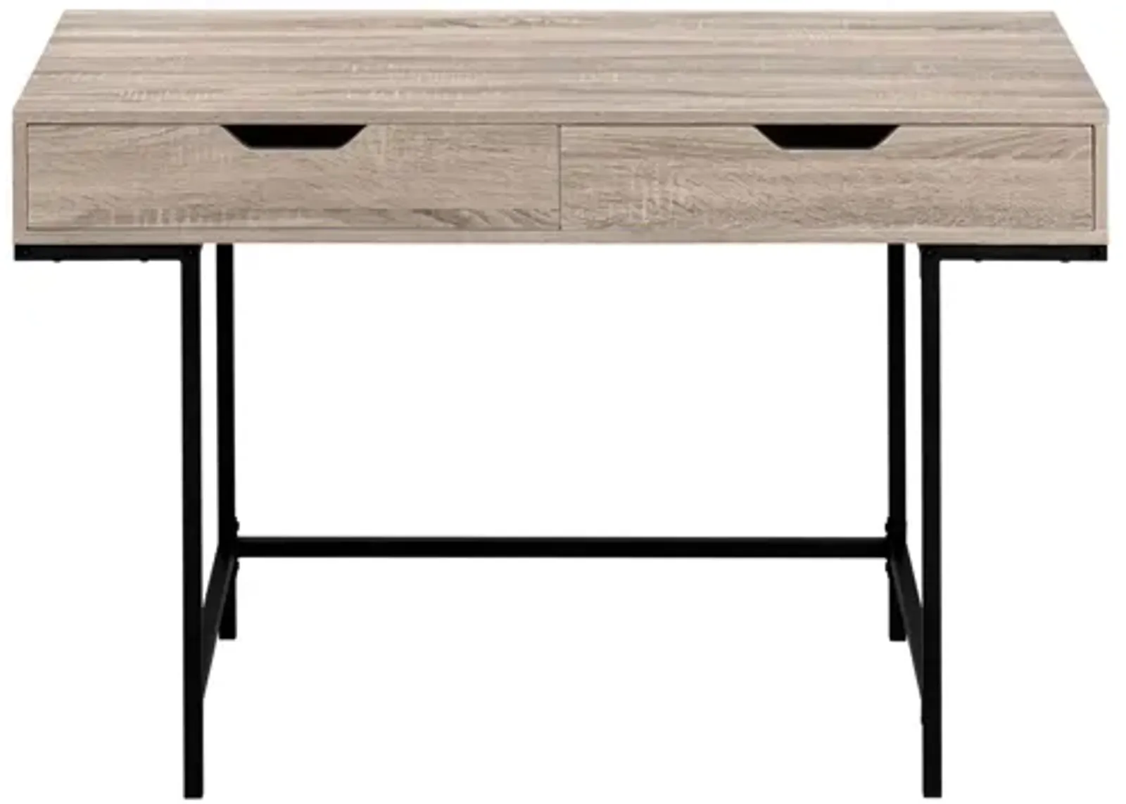 Dark Taupe Computer Desk with Drawers